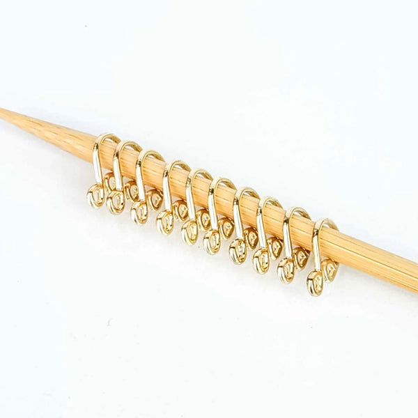 Gold Cast Melody Clips - Simple Locking Stitch Markers