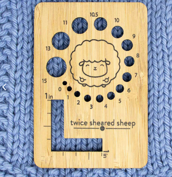 Knitting Needle Gauge Ruler – Chubby Sheep