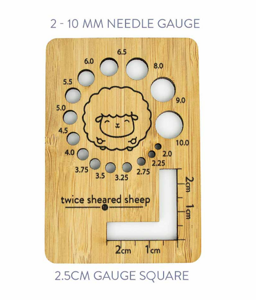 Knitting Needle Gauge Ruler – Chubby Sheep