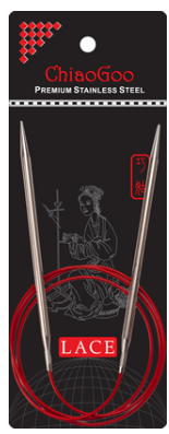ChiaoGoo SS Red Lace Circulars 60” (152 cm)
