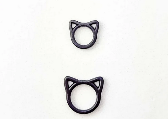 Solid Cats Simple Stitch Markers - Black