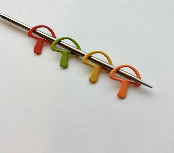 Mushroom Stitch Markers - Comma Craft Co