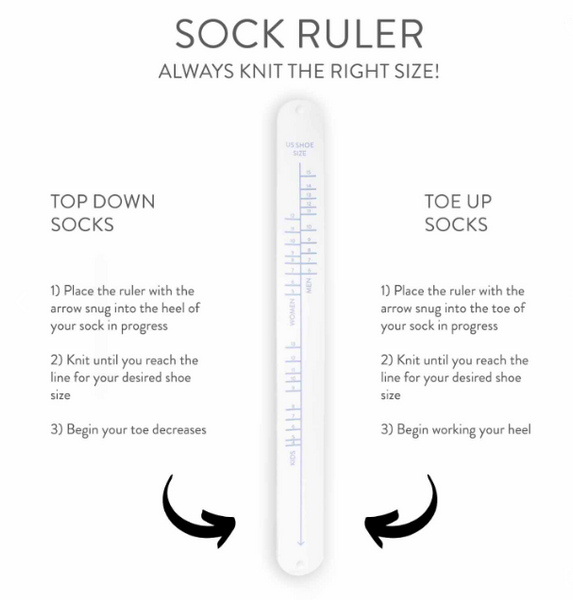 Sock Ruler – Sock Sizing Bracelet Ruler