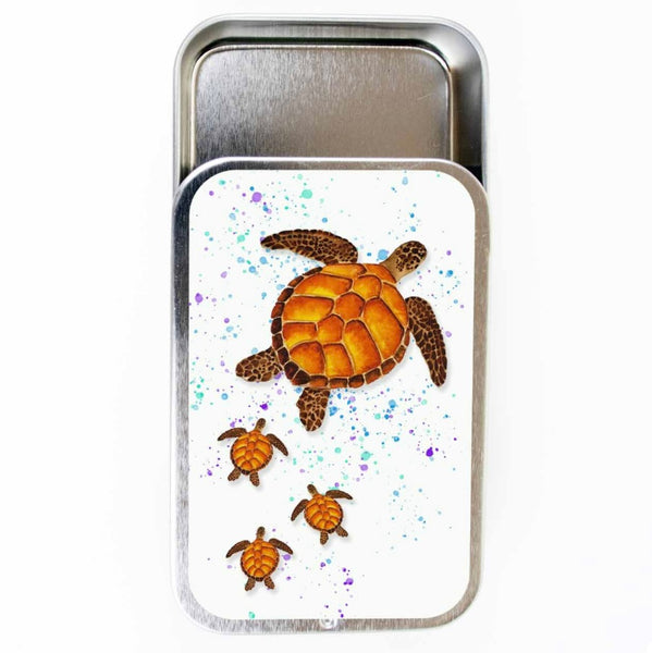 Sea Turtle Stitch Marker Tin