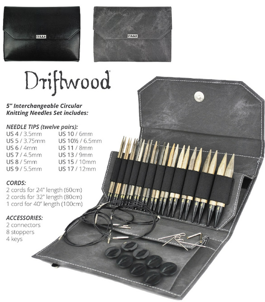 LYKKE DRIFTWOOD 5" Circular Interchangeable Needle Set