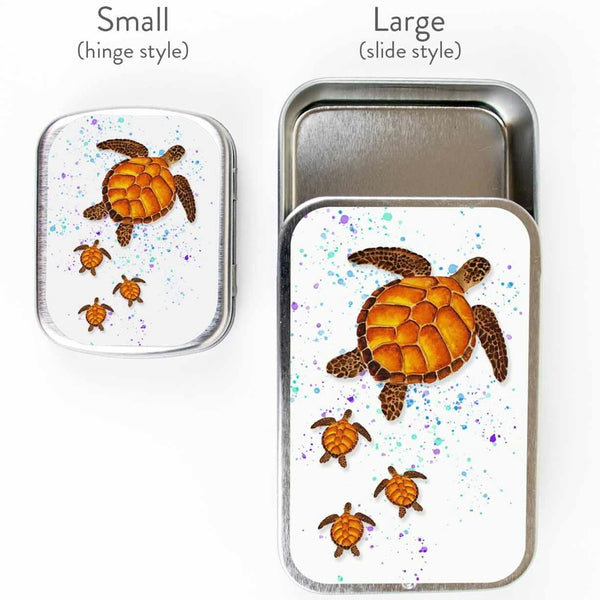 Sea Turtle Stitch Marker Tin