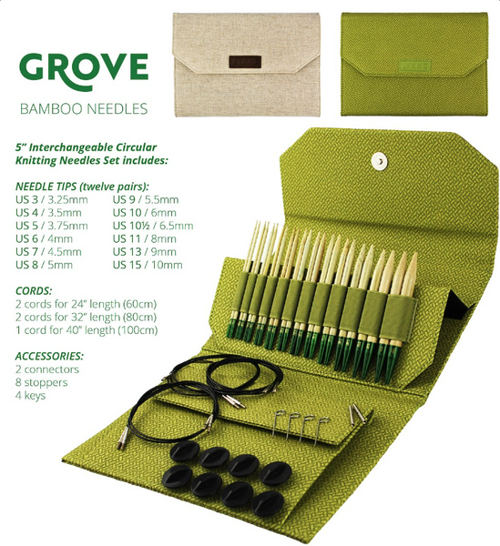 LYKKE GROVE 5" Circular Interchangeable Needle Set