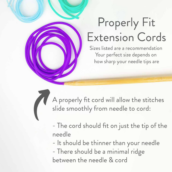 Knit Extension Cords – Stitch Holder Cords