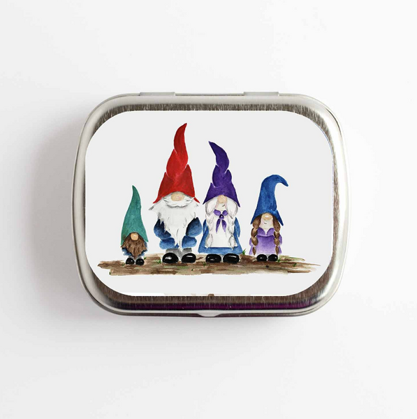 Gnome Family Stitch Marker Tin