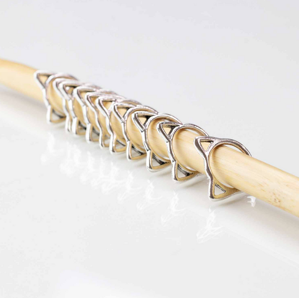 Silver Cat Simple Stitch Markers