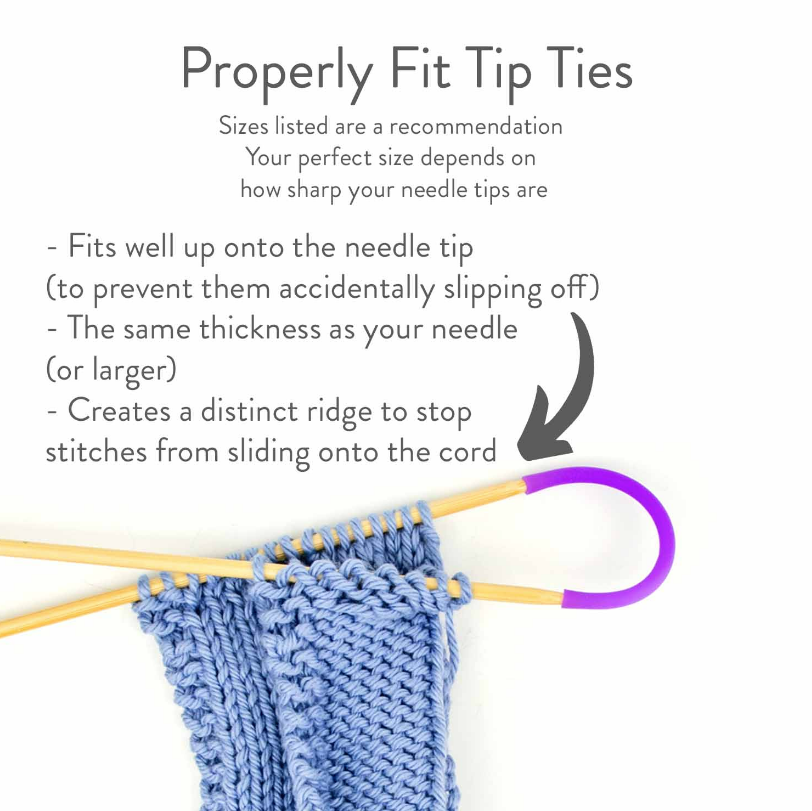 Tip Ties – Knitting Needle Point Protectors – Fiber Fever
