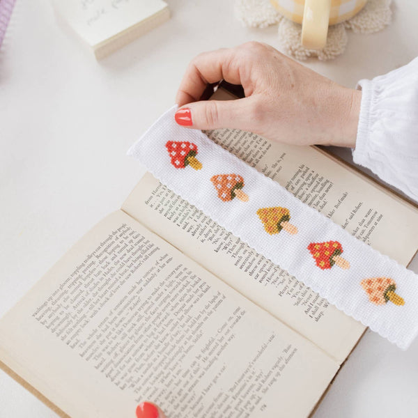 COTTON CLARA | Toadstool Cross Stitch Bookmark Kit