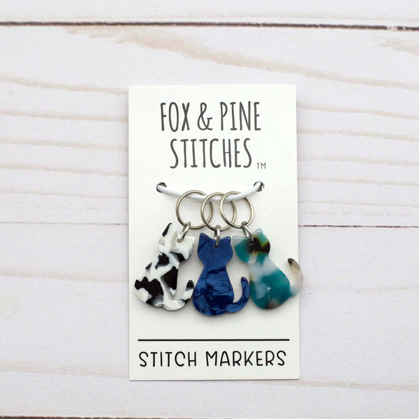 FOX & PINE | Stitch Markers - Bold Cats