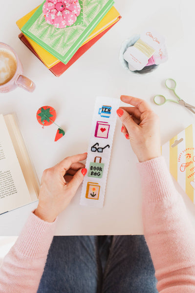 COTTON CLARA |  Bookish Counted Cross Stitch Bookmark Kit
