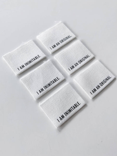 INTENSELY DISTRACTED | Cotton Luxe Labels - I Am Inimitable. I Am An Original.