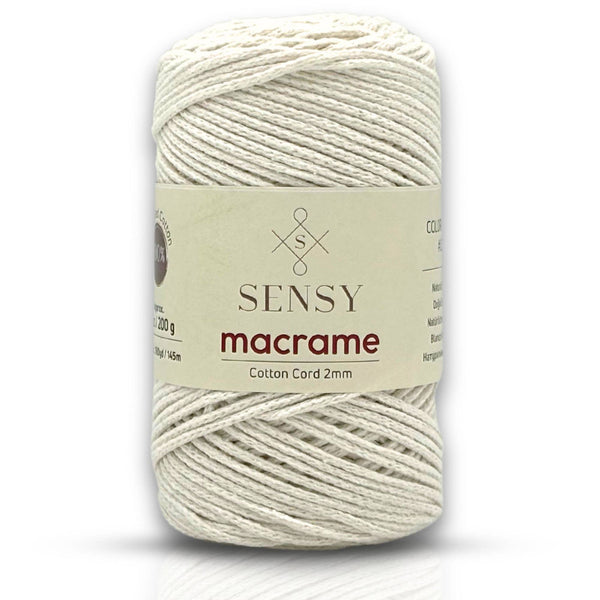 SENSY | Cotton Macrame Cord - 2 mm