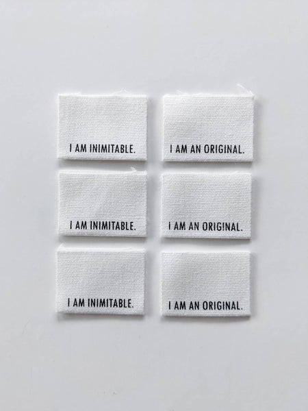 INTENSELY DISTRACTED | Cotton Luxe Labels - I Am Inimitable. I Am An Original.