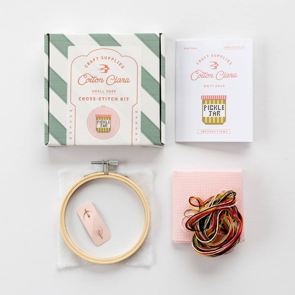 COTTON CLARA | Pickle Jar Cross Stitch Kit