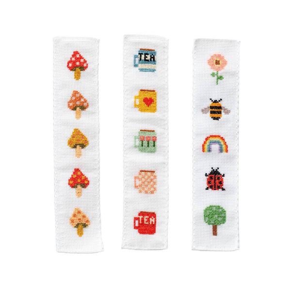 COTTON CLARA | Toadstool Cross Stitch Bookmark Kit