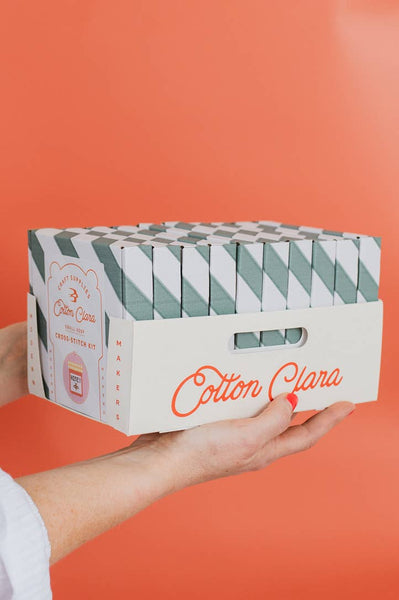 COTTON CLARA | Aperol Cocktail Beginner Counted Cross Stitch Kit