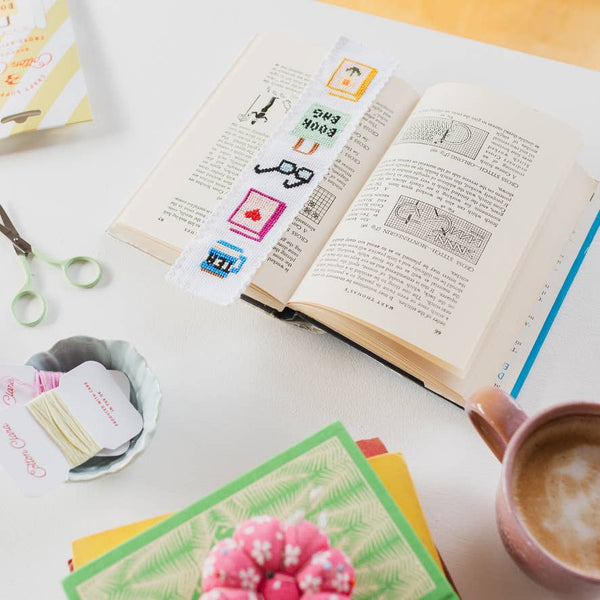 COTTON CLARA |  Bookish Counted Cross Stitch Bookmark Kit