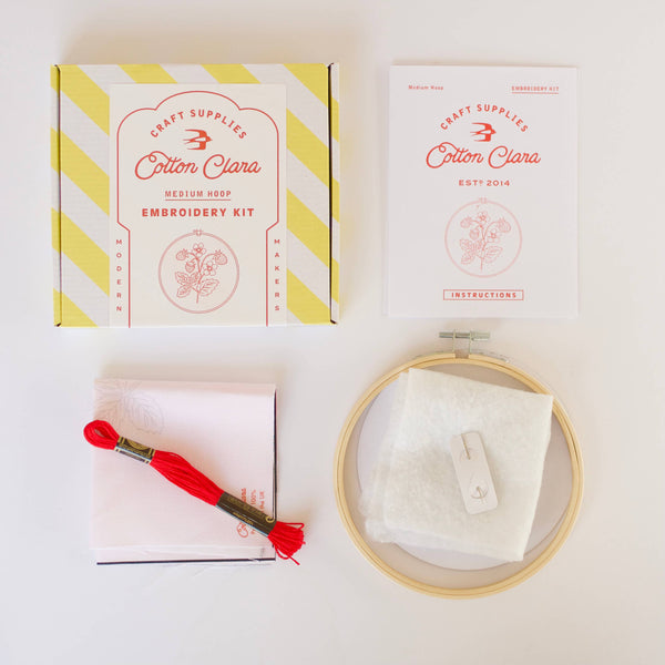 COTTON CLARA | Strawberry Embroidery Hoop Kit