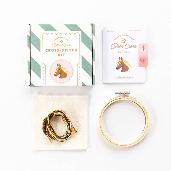 COTTON CLARA | Beginner Horse Cross Stitch Kit