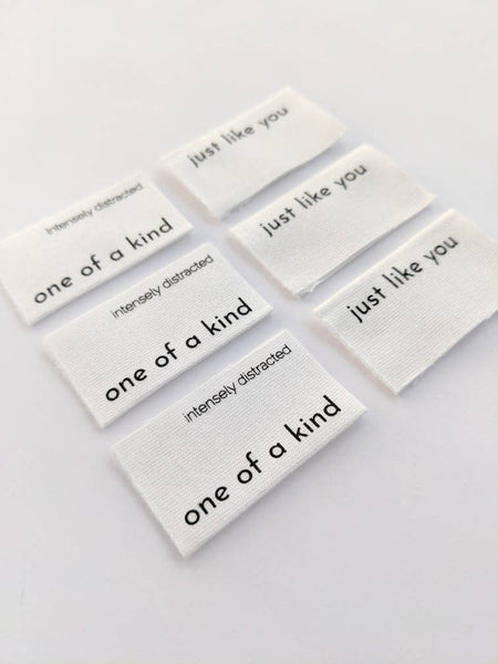 INTENSELY DISTRACTED |  Cotton Luxe Labels - One Of A Kind, Just Like You