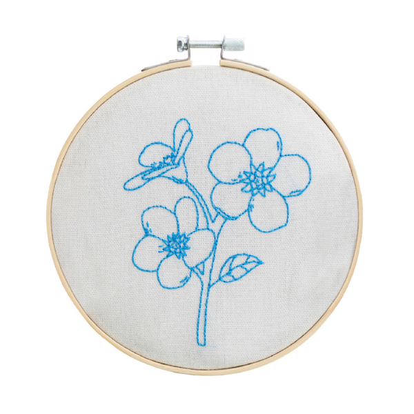 COTTON CLARA | Forget Me Not Embroidery Hoop Kit