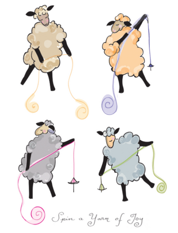 Greeting Card - Spin a Yarn of Joy
