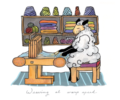 Greeting Card - Weaving at Warp Speed