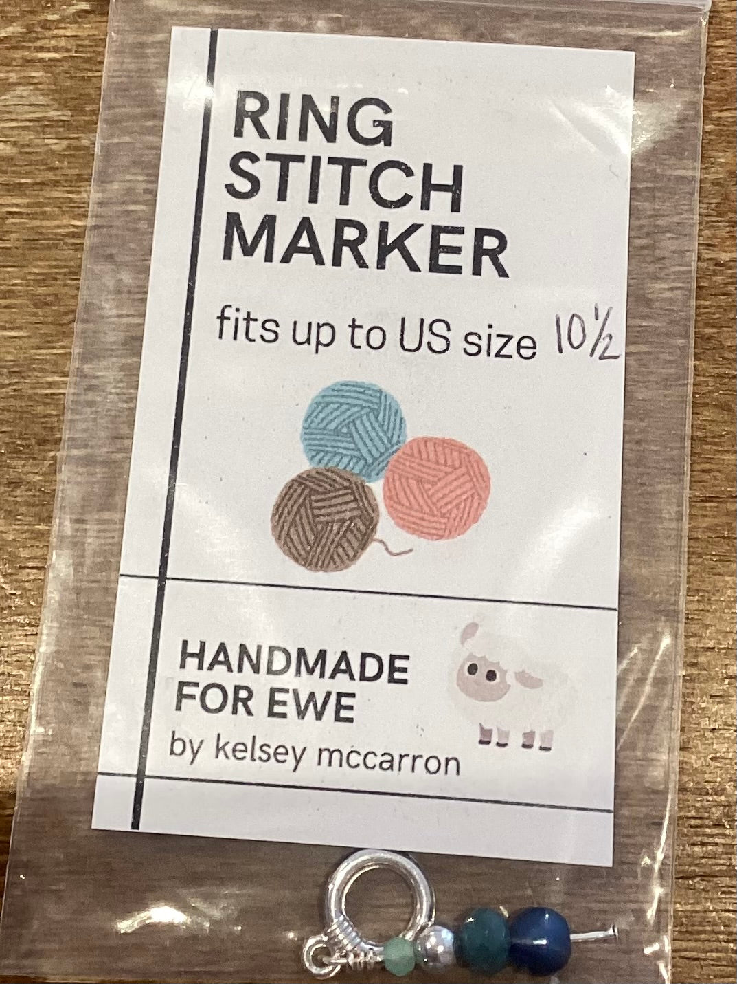 Ring Stitch Marker - Handmade for Ewe