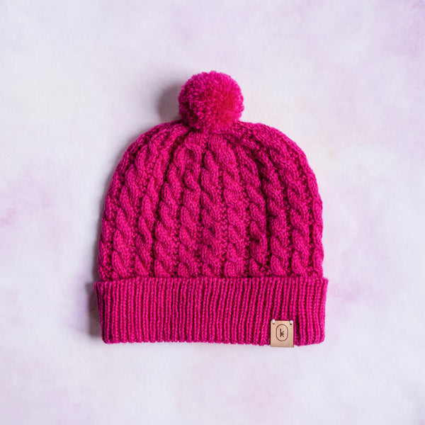 KELBOURNE WOOLENS | Year of DK Hats Kit - Oberon in hot pink