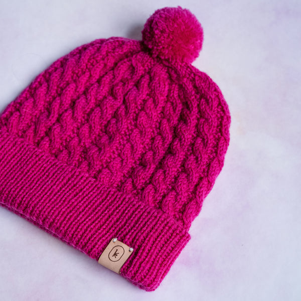KELBOURNE WOOLENS | Year of DK Hats Kit - Oberon in hot pink