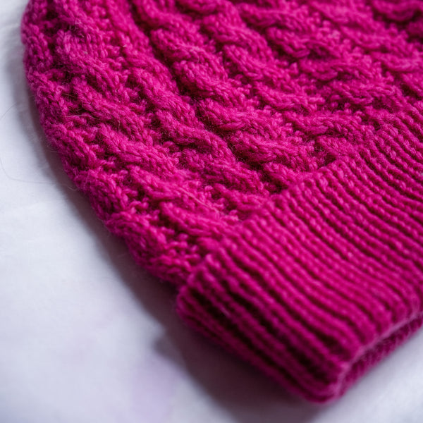 KELBOURNE WOOLENS | Year of DK Hats Kit - Oberon in hot pink