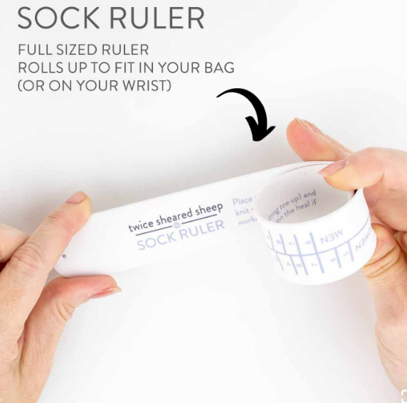Sock Ruler – Sock Sizing Bracelet Ruler