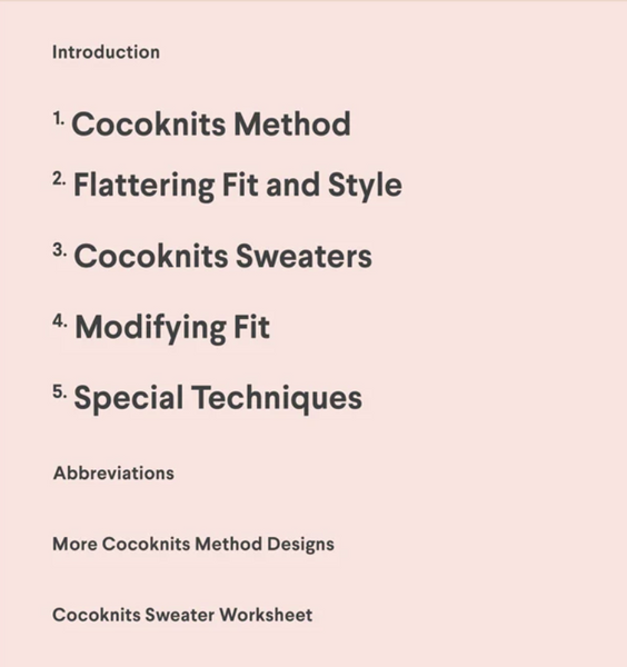 Cocoknits Sweater Workshop