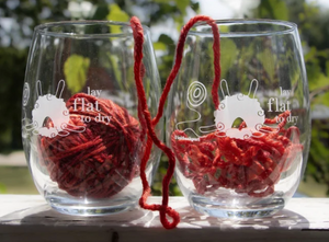 Wine Glass, Stemless - Lay Flat to Dry