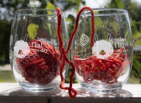 Wine Glass, Stemless - Lay Flat to Dry