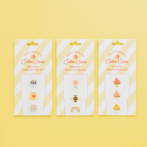 COTTON CLARA | Toadstool Cross Stitch Bookmark Kit