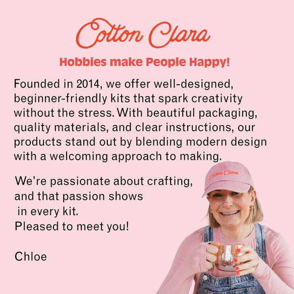 COTTON CLARA | Aperol Cocktail Beginner Counted Cross Stitch Kit