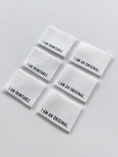 INTENSELY DISTRACTED | Cotton Luxe Labels - I Am Inimitable. I Am An Original.