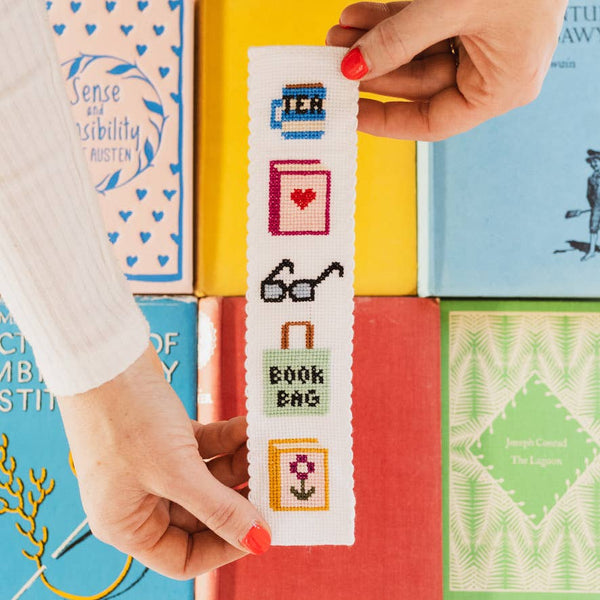 COTTON CLARA |  Bookish Counted Cross Stitch Bookmark Kit