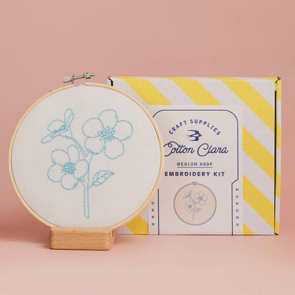 COTTON CLARA | Forget Me Not Embroidery Hoop Kit