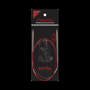 ChiaoGoo SS Knit Red Circulars 40” (100 cm)