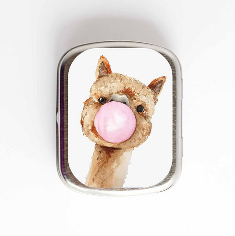Bubble Gum Alpaca Stitch Marker Tin
