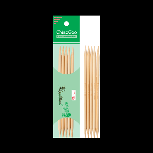 Bamboo Double Point 6" (15 cm), Natural