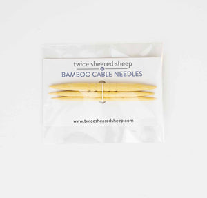 Shortie Bamboo Cable Needles for Knitting